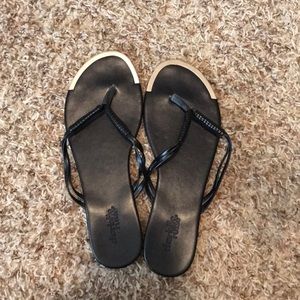 Gold plated flip flops